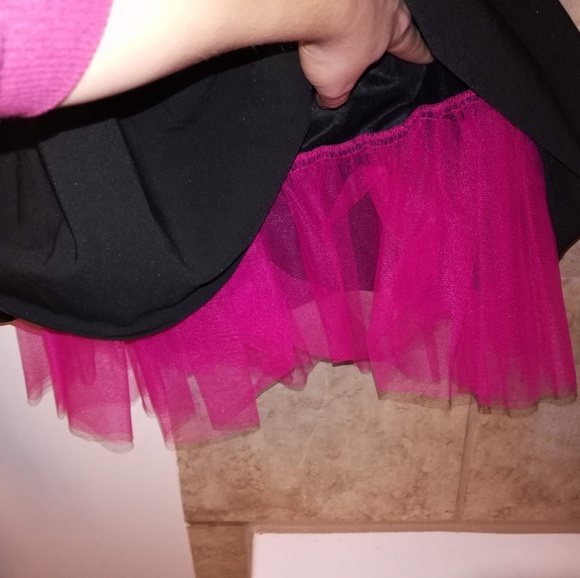 Ruby Rox black strapless dress, pink tulle - 7 - Picture 2 of 5
